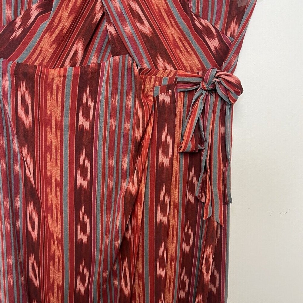 LAUREN Ralph Lauren Geo-Striped Georgette Halter Gown Maxi Dress Women's 18W NWT - Picture 4 of 12